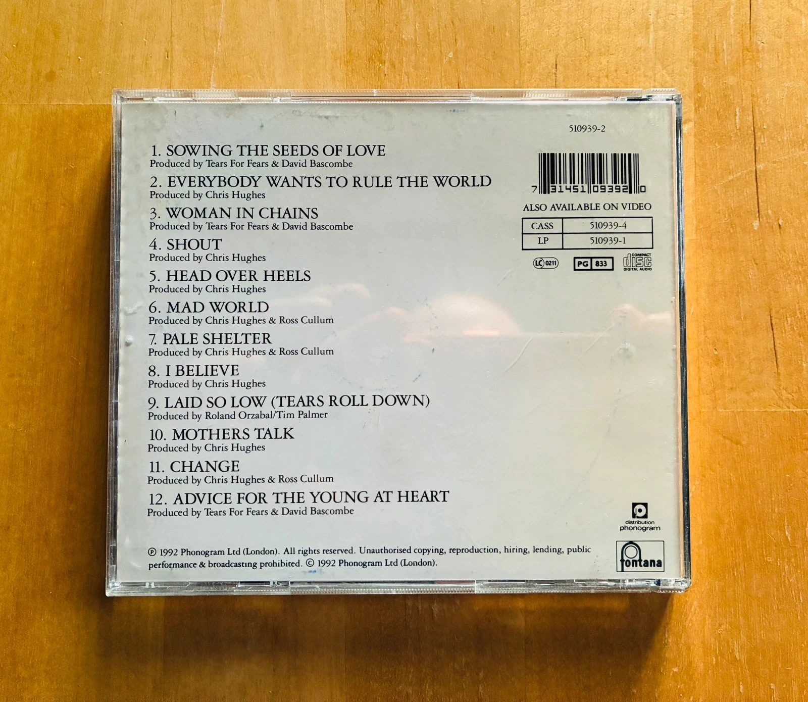 CD Tears for Fears Greatest Hits. – photo 3